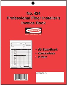 Gunlach 424 Installers Invoice Book