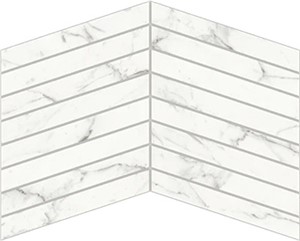 Trilogy Calacatta Chevron Mosaic -  14 1/8" x 9 7/8" Matte  0.97 SF/PC