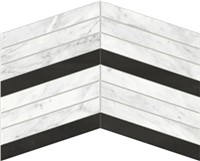 Trilogy Chevron Mix Mosaic -   14 1/8" x 9 7/8"   Matte  0.97 SF/PC