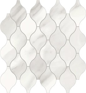 Trilogy Volakas Royal Arabesque Mosaic 13" x 12 5/8"  Matte 1.14 SF/PC