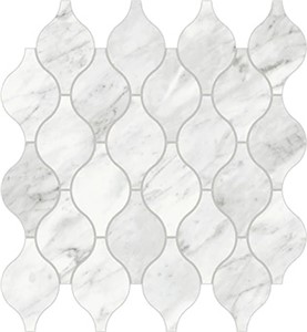 Trilogy Carrara Classic Arabesque Mosaic 13 x 12 5/8  Matte 1.14 SF/PC