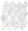 Trilogy Carrara Classic Arabesque Mosaic 13 x 12 5/8  Matte 1.14 SF/PC
