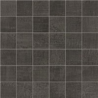 Fray Black Mosaic - 11 13/16" x 11 13/16" Matte