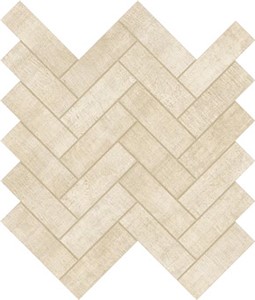 Fray Ivory Herringbone Mosaic 11 13/16" x 11 13/16"  Matte 0.97 SF/PC
