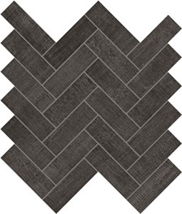 Fray Black Herringbone Mosaic 11 13/16" x 11 13/16"  Matte 0.97 SF/PC