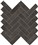 Fray Black Herringbone Mosaic 11 13/16" x 11 13/16"  Matte 0.97 SF/PC