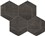 Fray Black Hexmark Mosaic -   12 1/8" X 10 3/8"   Matte  0.87 SF/PC