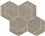 Fray Gray Hexmark Mosaic -   12 1/8" X 10 3/8"   Matte  0.87 SF/PC