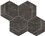 Fray Metal Black Hexmark Mosaic -  12 1/8" X 10 3/8" Matte  0.87 SF/PC