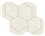 Fray Metal White Hexmark Mosaic -  12 1/8" X 10 3/8" Matte  0.87 SF/PC