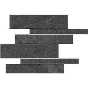 Hero Coal Linear Mosaic -   11 13/16" x 11 13/16"   Matte  0.95 SF/PC