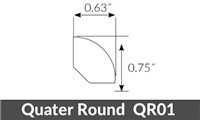 RIGID CORE LINCOLN GREY QUARTER ROUND 94" BOWOAK7LIN20