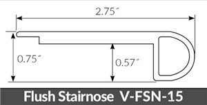 ORIGINS YOSEMITE FLUSH STAIRNOSE 94" FH785712A