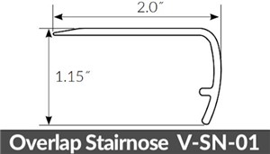 ORIGINS YOSEMITE OVERLAP/FLUSH STAIRNOSE w SHIM 94" FH785712A