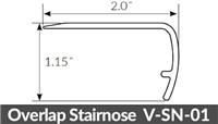 VERSACORE OVERLAP STAIRNOSE 94" BISON BEIGE  /  HFDHVC9620BB