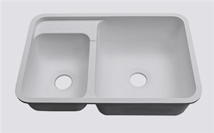 Almond 20/75 Undermount Kitchen Sink with Prep Space
