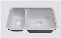 Almond 25/75 Undermount Kitchen Sink Center Drains