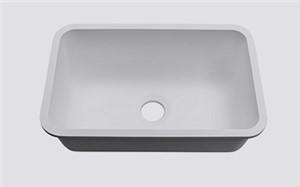 Almond Rectangle Kitchen Laundry Sink Center Drain
