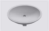 Almond Round Vanity Bowl Center Back Drain