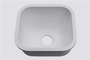 Almond Square Bar Sink Center Drain
