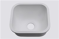 Almond Square Bar Sink Center Drain