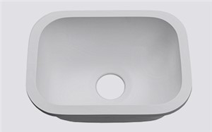 Almond Square Utility Sink Center Drain