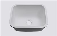 Almond Square Utility Sink Center Drain