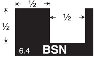 Gunlach BSN 1/2"X1/2"X1/2" Square Notch