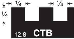 Gunlach CTB 1/4"X1/4"X1/4" Square Notch