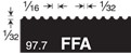 FFA 1/16"X1/32"X1/32" U NOTCH VERSABLADE FOR VCT GUN680FFA