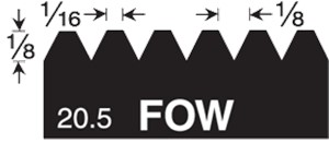 Gunlach FOW 1/16"X1/8"X1/8" V-Notch