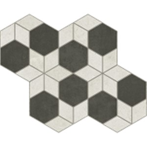 Cove Breeze + Coal Orchid Mosaic 11 13/16 x 11 13/16  Matte 0.81 SF/PC