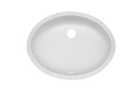 CALM OVAL VANITY BOWL W/OVFLOW 16-1/16"X12-1/8"X5" WILAV1612CALM