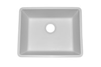 Des White Single Bowl Kitchen Sink 20-5/16"X15-3/4"X8-1/2"