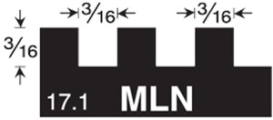 Gunlach MLN 3/16"X3/16"X3/16" Square Notch