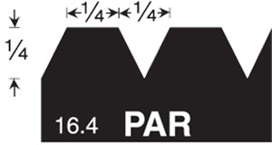 Gunlach PAR 1/4"X1/4"X1/4" V-Notch