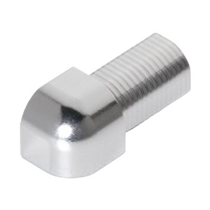 OUTSIDE CORNER FOR 3/8" TILE SET OF 2 CAPS BRUSHED NICKEL