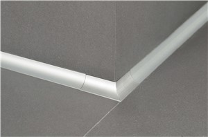 RTEAS SANITEC EXTERNAL CORNER ANODIZED SILVER 1 PIECE PRFRT