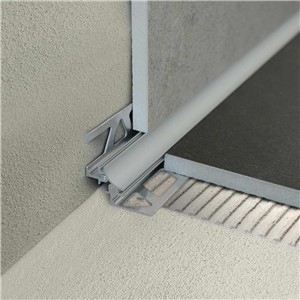 COVE 3/8" WALL TO 3/8" FLOOR SATIN ANODIZED ALUMINUM 8'10" PRFSB10AS
