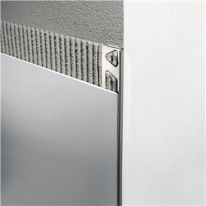 TR100IS L ANGLE FOR 3/8" TILE BRUSHED STAINLESS STEEL 8'10" PRFTR100IS