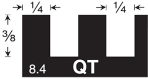 Gunlach QT 45661 X 3/8" Square Notch