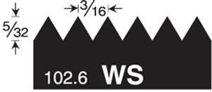 WS 5/32"X 3/16" V NOTCH VERSABLADE USE WITH MASTIC GUN680WS